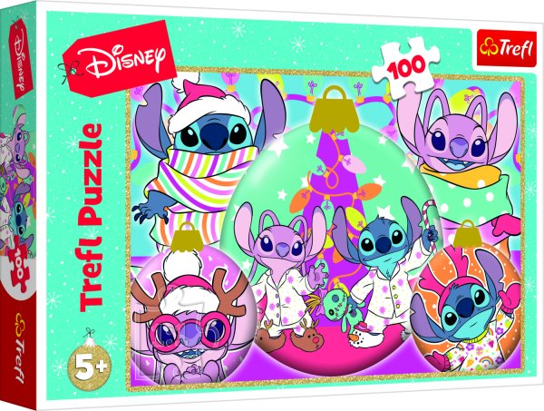 Обложка книги «TREFL DISNEY STITCH Пазл Рождество, 100 шт.»