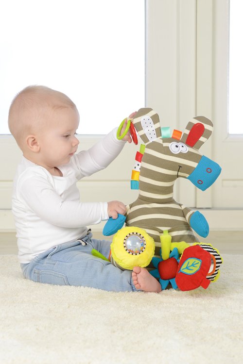 DOLCE TOYS Развивающая мягкая игрушка Забавная Зебра
