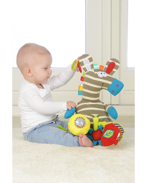 DOLCE TOYS Развивающая мягкая игрушка Забавная Зебра