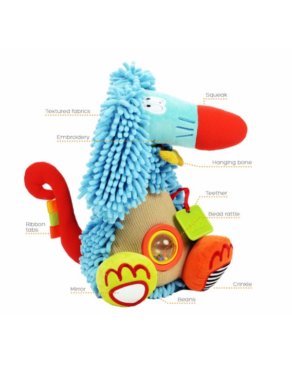 DOLCE TOYS Развивающая мягкая игрушка Афганская Борзая