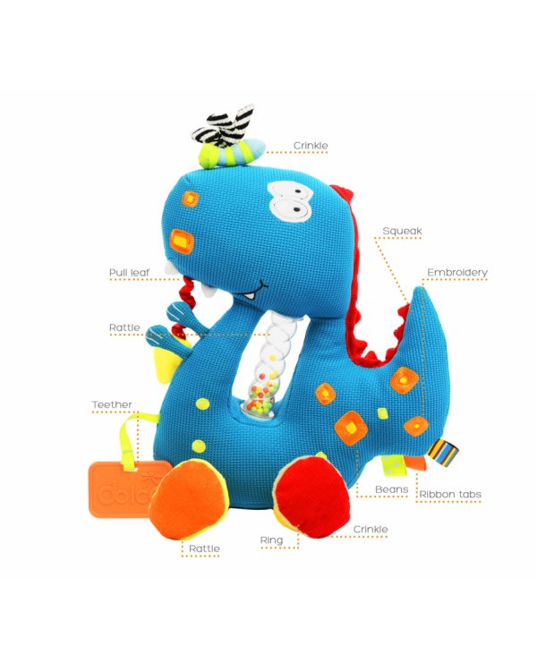 DOLCE TOYS Развивающая мягкая игрушка Дружелюбный Динозаврик