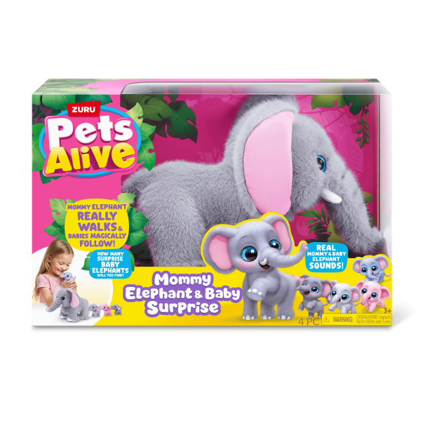 Обложка книги «PETS ALIVE игровой набор Mama Elephant & Baby Surprise»