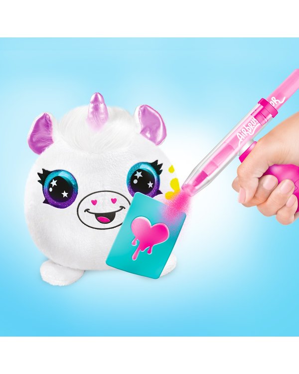 AIRBRUSH Plush мягкий питомец с аэрографом Неон мини, 2 шт