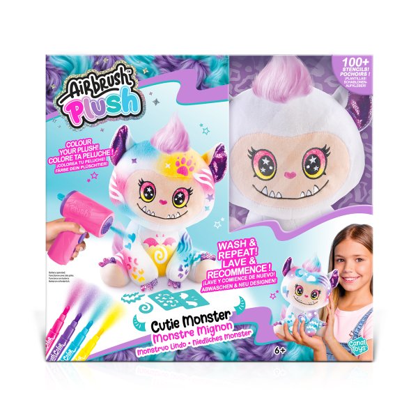 Обложка книги «AIRBRUSH PLUSH Мягкая игрушка с аэрографом Cutie Monster, 25 см»