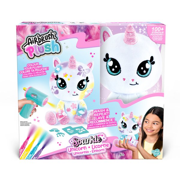 Обложка книги «AIRBRUSH PLUSH Игровой набор мягкая игрушка с аэрографом Sparkle Unicorn, 25 см»