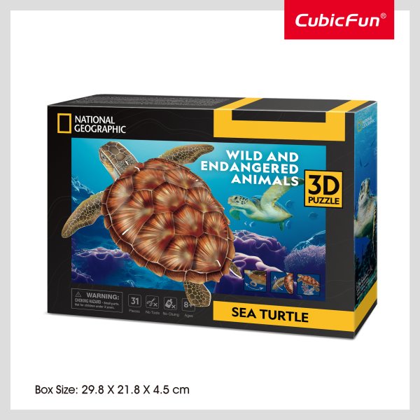 CUBICFUN NATIONAL GEOGRAPHIC 3D пазл «Морская черепаха»