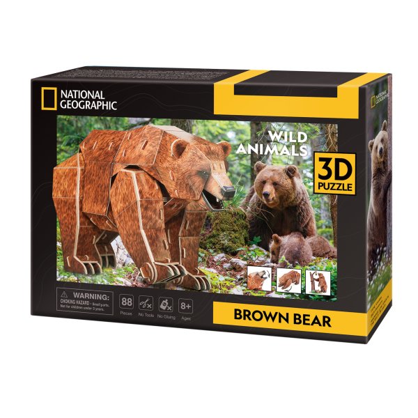 CUBICFUN NATIONAL GEOGRAPHIC 3D пазл «Бурый медведь»