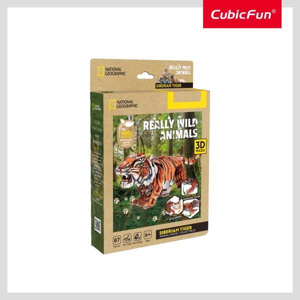 Обложка книги «CUBICFUN NATIONAL GEOGRAPHIC 3D пазл «Сибирский тигр»»