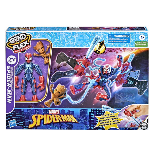 SPIDER-MAN Комплект Bend and Flex Spd Space Mission Jet, 15 см SPIDER-MAN Комплект Bend and Flex Spd Space Mission Jet, 15 см