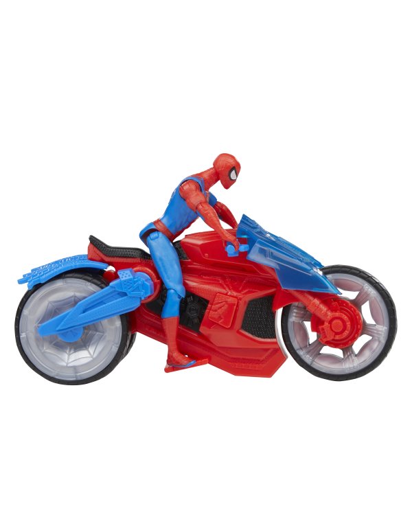 SPIDER-MAN игровой набор Герой и Мотоцикл, 10 см