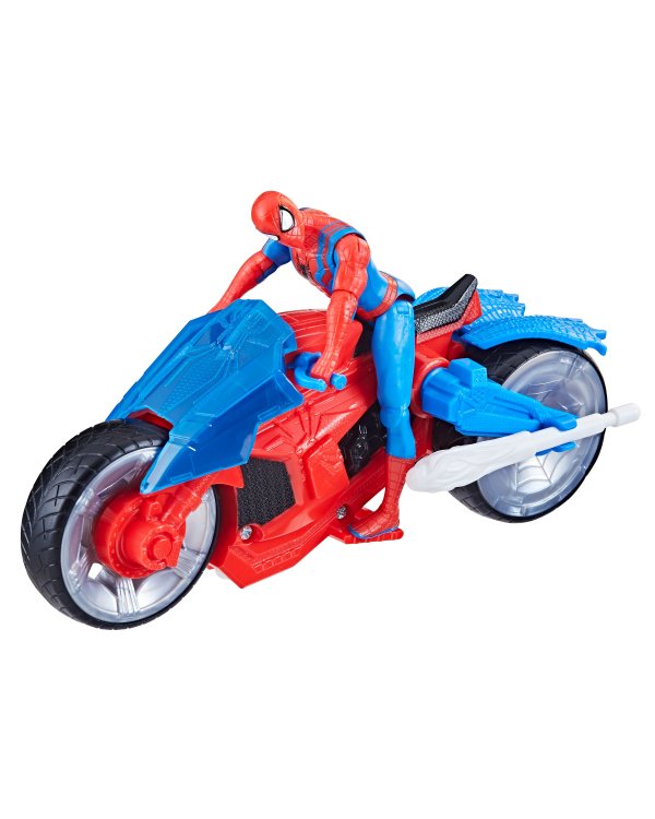 SPIDER-MAN игровой набор Герой и Мотоцикл, 10 см