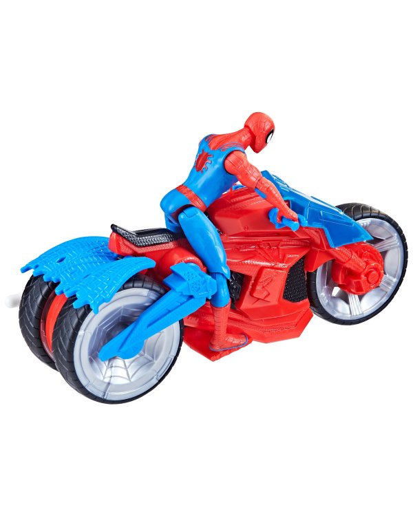 SPIDER-MAN игровой набор Герой и Мотоцикл, 10 см