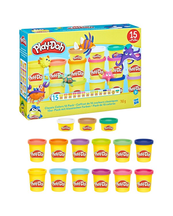 PLAY-DOH масса для лепки Classic Color 15шт