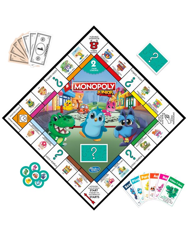 MONOPOLY Настольная игра Junior 2 в 1 (на эстонском и лат. языке)