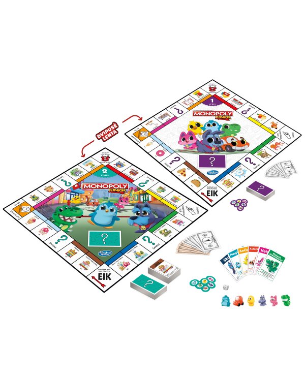 MONOPOLY Настольная игра Junior 2 Games In 1, (на литовском языке)