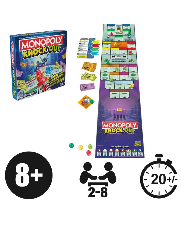 MONOPOLY настольная игра настольная игра Knockout (на литовском яз.)
