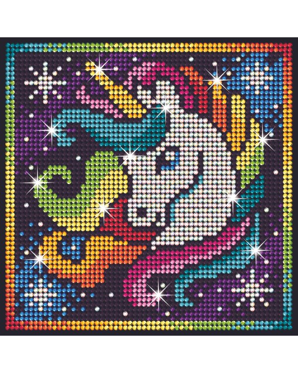 KITFIX Набор для рукоделия Алмазная мозайка Единорог