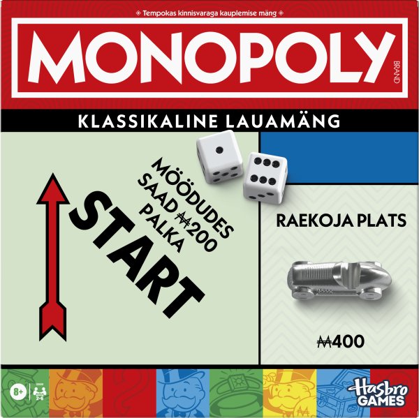 MONOPOLY Настольная игра Классическая Монополия (на эстонском яз.)