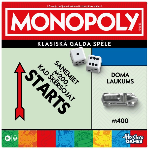 MONOPOLY Настольная игра Классическая Монополия (на латышском яз.)