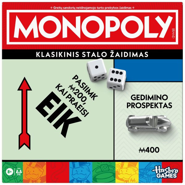 MONOPOLY Настольная игра Классическая Монополия (на литовском языке.)