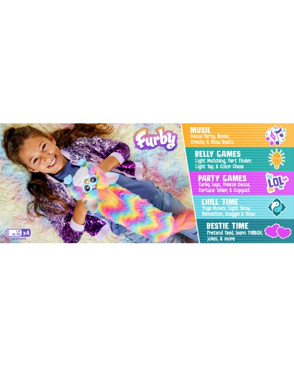 Дополнительное изображение книги «FURBY Интерактивная игрушка DJ Furby Радуга»