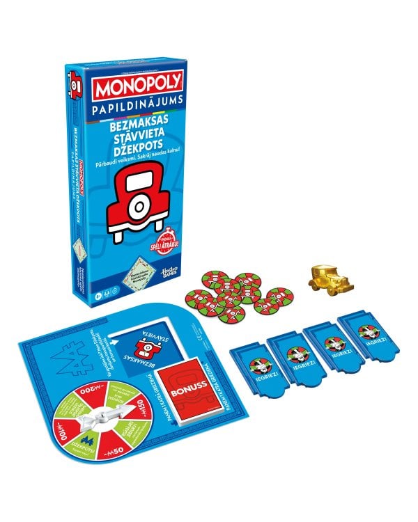 MONOPOLY Настольная Игра Bezmaksas stāvvieta Džekpots (на латышском яз.)