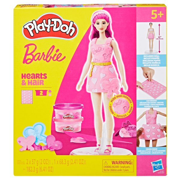 PLAY-DOH BARBIE игровой набор Барби Сердечки и причёски