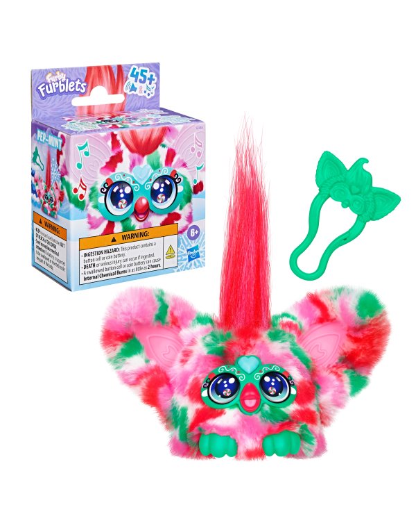 FURBY Интерактивная мягкая игрушка Furblet Pep Mint 5 см