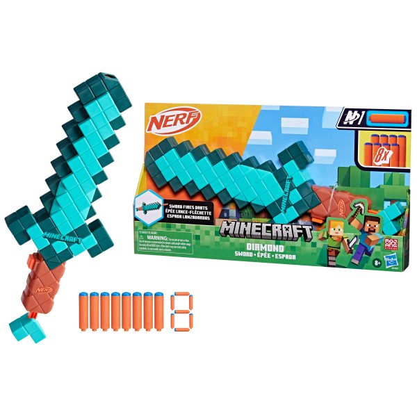 NERF MINECRAFT игрушечный бластер Diamond Sword