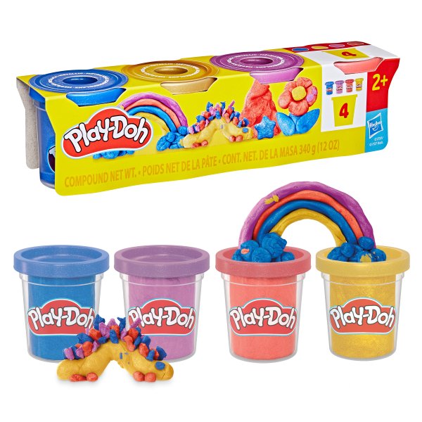 PLAY-DOH Игровой набор Shimmery Metallics 4 упаковка