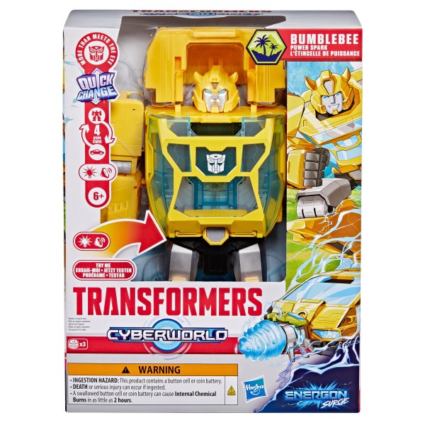 Обложка книги «TRANSFORMERS Cyberverse Фигурка Бамблби Power Spark 28 см»