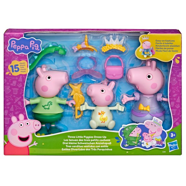 Обложка книги «PEPPA PIG Игровой набор Пеппа и друзья. Костюмы, 3 фигурки по 15 см»