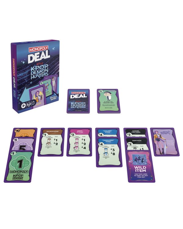 Дополнительное изображение книги «MONOPOLY карточная игра Deal KPOP Demon hunters (на английском яз.)»