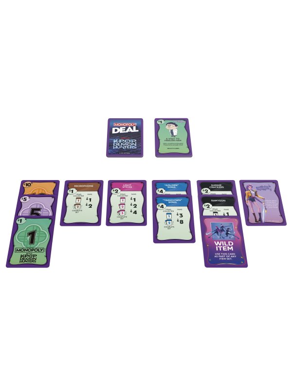Дополнительное изображение книги «MONOPOLY карточная игра Deal KPOP Demon hunters (на английском яз.)»