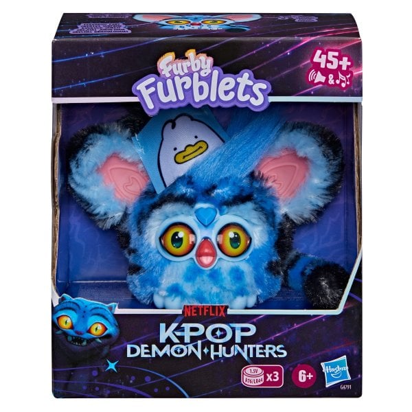 Обложка книги «FURBY KPOP DEMON HUNTERS Интерактивная плюшевая игрушка Фёрблетс Дерпи Тигр»