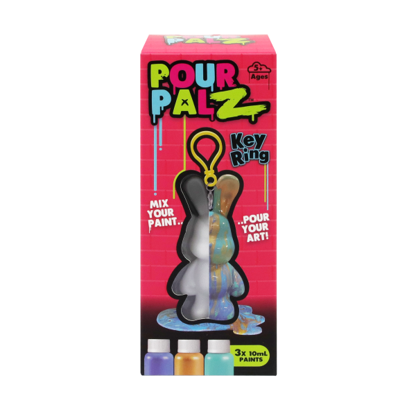 Pour Palz DIY Мини-раскрашиваемый зайчик – брелок Pour Palz DIY Мини-раскрашиваемый зайчик – брелок