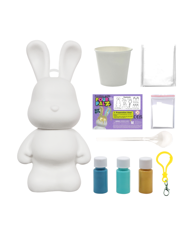 Pour Palz DIY Мини-раскрашиваемый зайчик – брелок