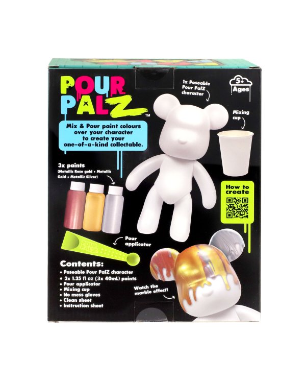 Pour Palz DIY раскрашиваемый мишка – Волшебный металлический блеск