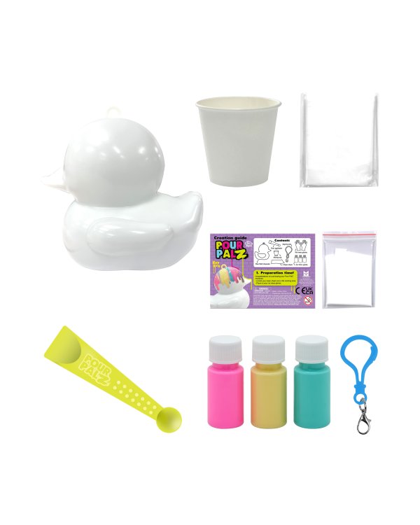 Pour Palz DIY Мини-раскрашиваемый утёнок с брелоком