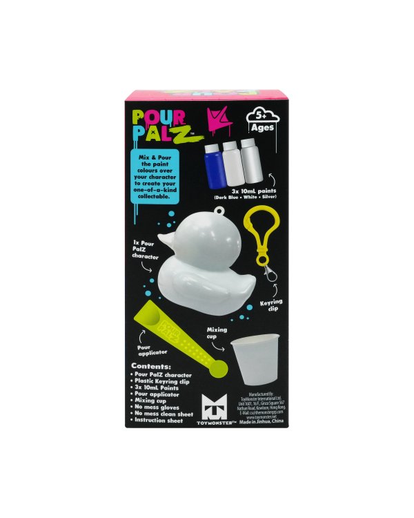 Pour Palz DIY Мини-раскрашиваемый утёнок с брелоком