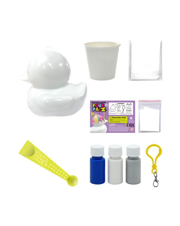 Pour Palz DIY Мини-раскрашиваемый утёнок с брелоком