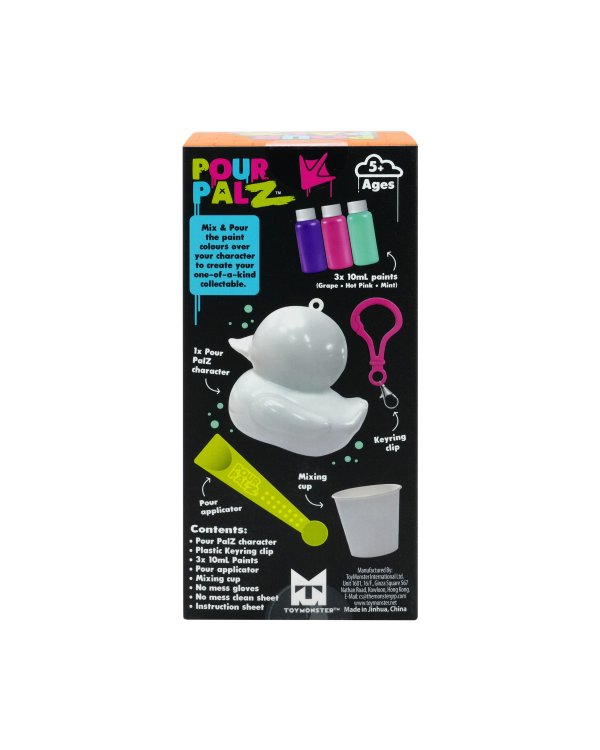Pour Palz DIY Мини-раскрашиваемый утёнок с брелоком