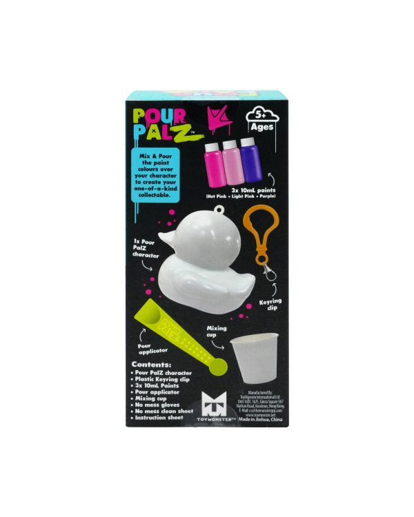 Pour Palz DIY Мини-раскрашиваемый утёнок с брелоком