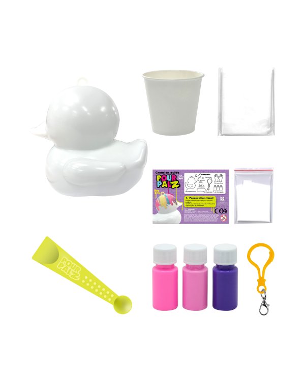 Pour Palz DIY Мини-раскрашиваемый утёнок с брелоком