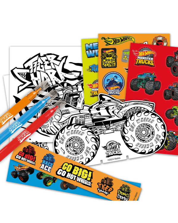 HOT WHEELS MOSTER TRUCKS Набор для творчества с наклейками