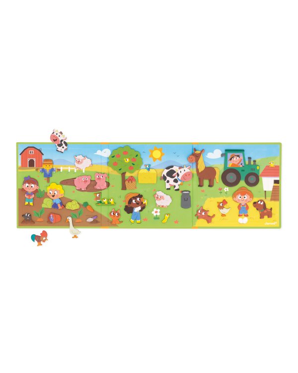 Дополнительное изображение книги «JANOD Книжка Магнитные истории ферма»