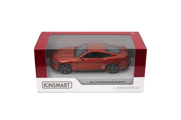 KINSMART металлическая моделька 2015 Ford Mustang GT, масштаб 1:38 KINSMART металлическая моделька 2015 Ford Mustang GT, масштаб 1:38