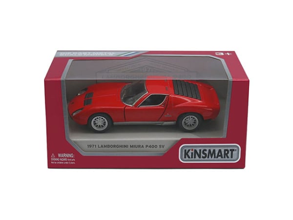 KINSMART Металлическая моделька 1971 Lamborghini Miura, масштаб 1:38