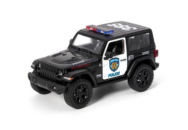 KINSMART Металлическая моделька машины 2018 Jeep Wrangler (полиция), маштаб 1:38