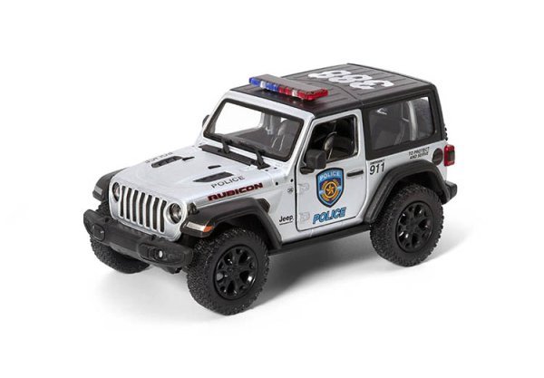 KINSMART Металлическая моделька 2018 Jeep Wrangler (пожарная/полицейская), маштаб 1:38